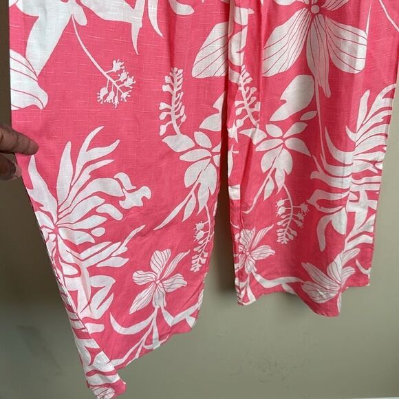 Kiwi + Punch Flamingo Pink Floral Pants M - Picture 3 of 4